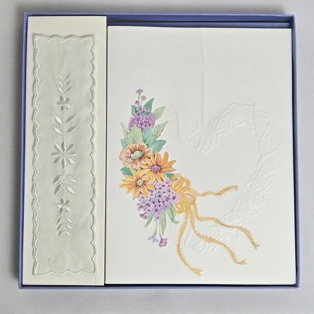 Current Inc Lace Bookmark & 6 Embossed‎ Note Cards & Envelopes, 3 Designs, 62248